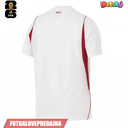 Lacne Dětský Futbalové dres Turecko MS 2026 Krátky Rukáv - Preč (+ trenírky)